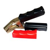 1000 amp Crocodile Clip - Angled Jaw - Insulated - Brass - Red