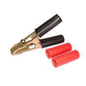 1000 amp Crocodile Clip - Brass - Insulated - Black - 1