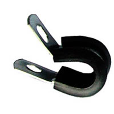 Rubber Lined P Clip - Capacity 4.8mm to 6.4mm - Pack of 10