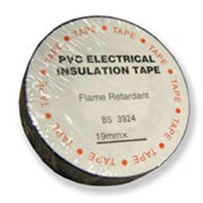 Black Insulation Tape - 19mm x 20m - Pack of 10