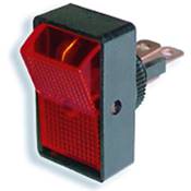 Illuminated Rocker On/Off Switch - 12v x 16amp - Red - 10's