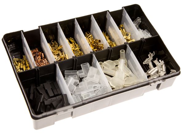 Box Assortment - Un-insulated Terminals & Covers - (265 approx)