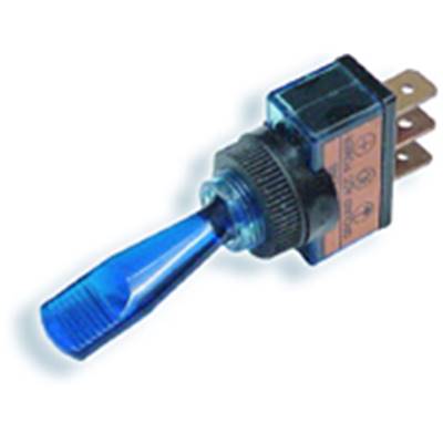 Illuminated Toggle ON/OFF Switch - Blue - 12v-20amp - 10's