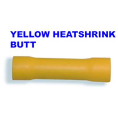 Connector - Butt Heatshrink - 6mm - Yellow - 50's