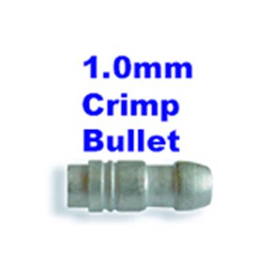 Connector - Brass Tin Plated Crimp Bullet - 1.0mm - 50's